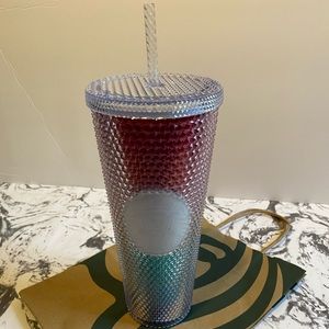 Starbucks studded rainbow pride tumbler